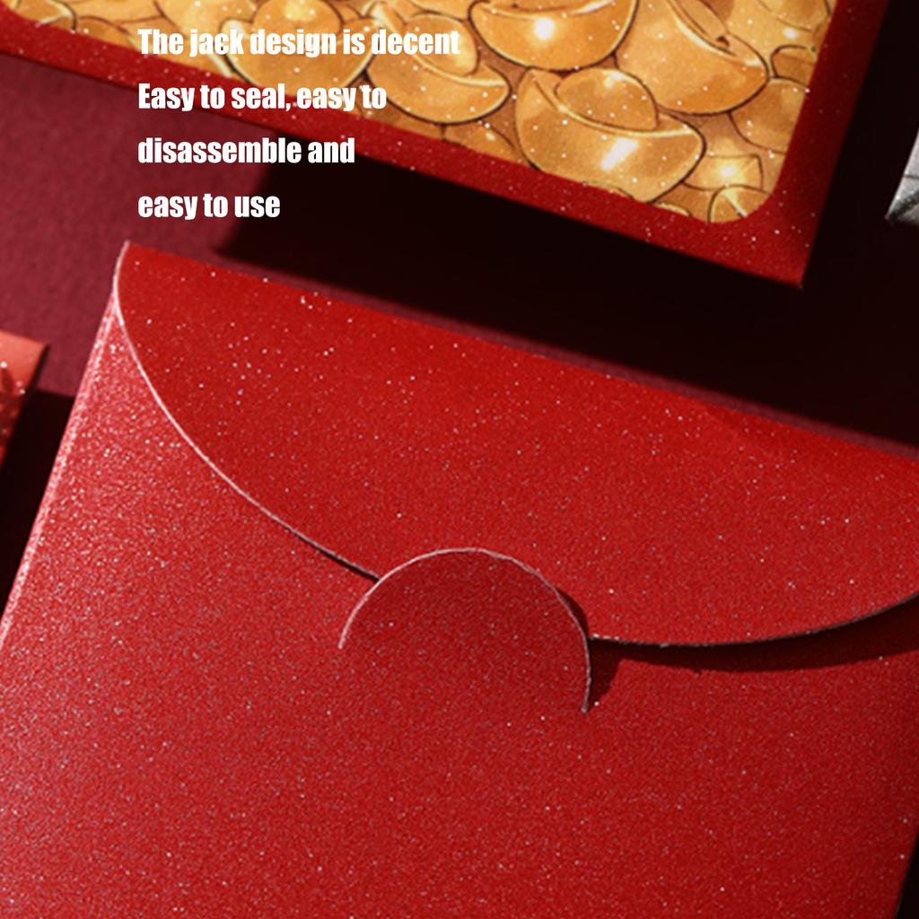 6 Pieces Traditional New Year Money Packets 2025 Snake Themed Redness Envelopes Chinese Spring Festival Hongbao