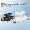 BUC Series Pneumatic Manual Valve Leak Proof Sealing Quick Connect Fitting for Industrial Air Line Plumbing System