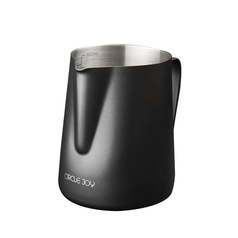 Circle Joy Latte Art Cup Stainless Steel Pointed Spout Milk Froth Cup with Scale Coffee Latte Art Cup
