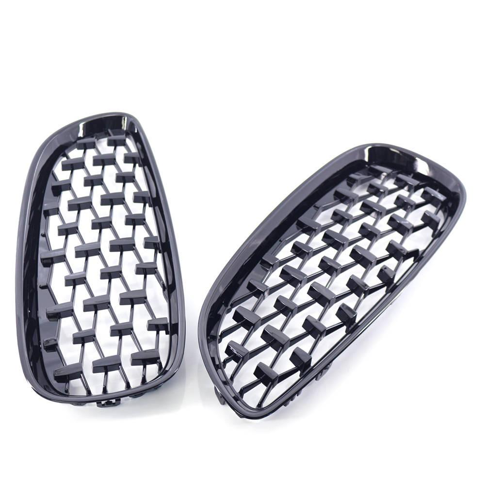 1 Pair Front Hood Single Line Grille Front Kidney Racing Grille Gloss Black 51137181547 51137181548 For BMW Z4 E89 2009-2016