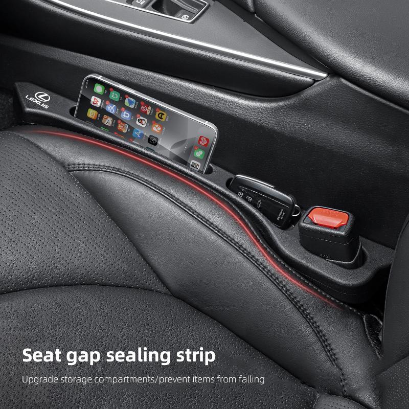 2Pcs Car Seat Gap Filler Plug Sealing Strip Accessories For Lexus F-SPORT ES RX NX LS UX LM LX GX LC RZ IS CT GS RC HS SC TX LBXUJ0