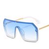 For Man XaYbZc Red Black Oversized Square Sunglasses Female Latest One Piece Lens Big Frame Sun Glasses UV Protection 400 Silver Mirror
