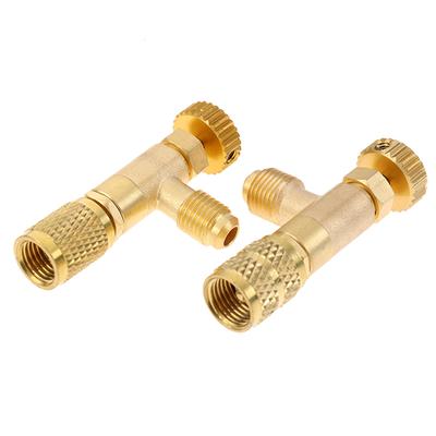 Air Conditioning Repair Liquid Safety Valve R410A R22 1/4" 5/16" Safety Adapter