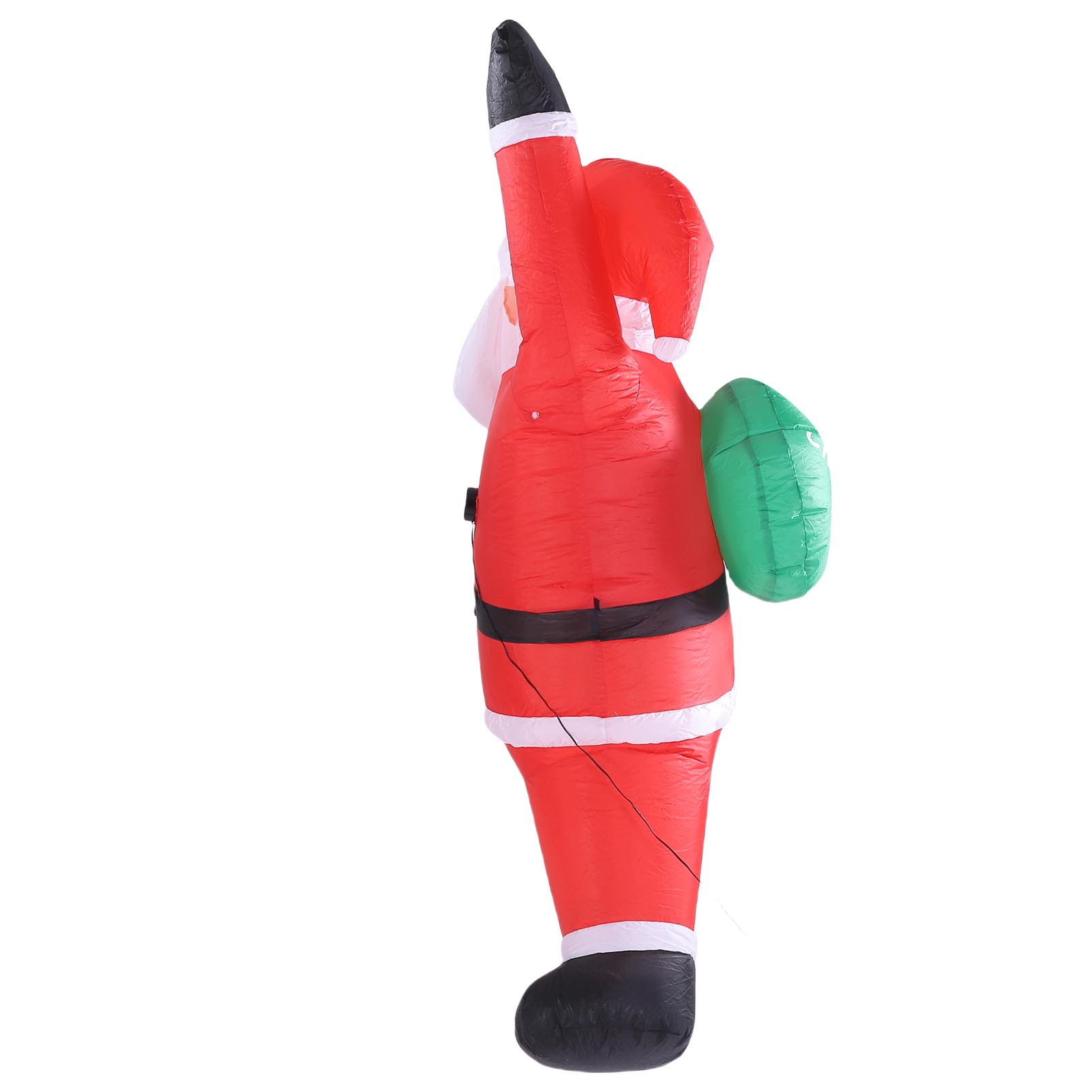 6,6 футов Подвесной Рождественский Надувной Санта-Клаус с Мешком Подарков, Встроенные Светодиодные Огни, Надувной Санта, Праздничный Декор для