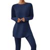 Women's Autumn and Winter Pajamas, Simple Solid Color, Casual and Comfortable, Slim Fit, Fashionable Long-Sleeved Long Pants, Ca