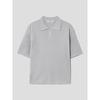 8SECONDS Half Milano Collared Short Sleeve Knit Light Gray (424751Ly12)