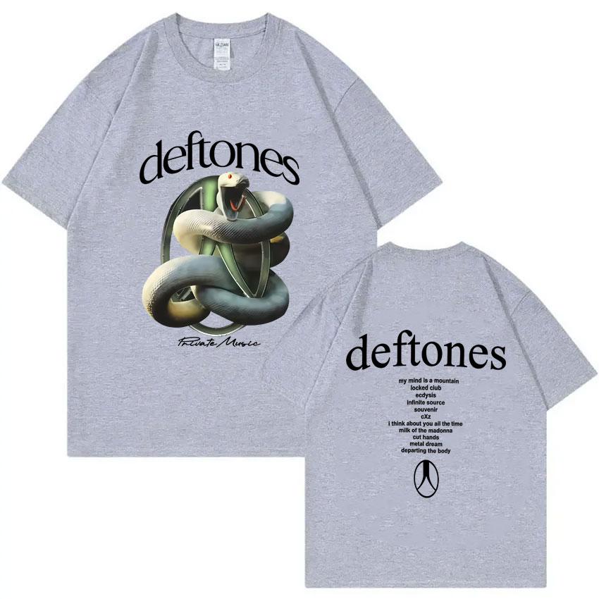 Rock Band Deftones Private Music Snake Graphic Tshirt Unisex Women Vintage Casual Soft Cotton T Shirts Unisex Fashion Streetwear