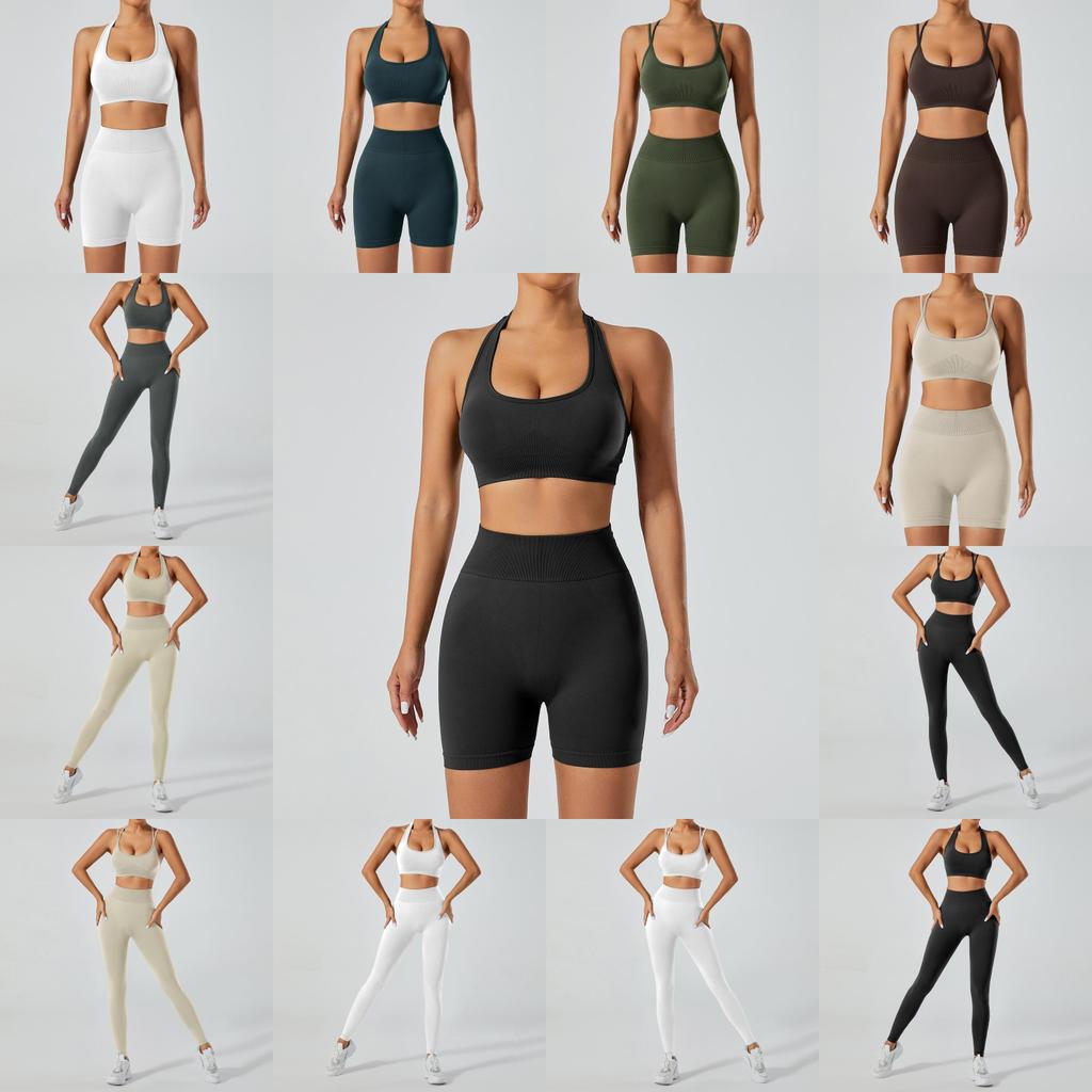Seamless Yoga Set For Women With Quick Dry Fabric Perfect For Running And Fitness Activities
