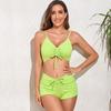 Women's Swimsuit Front Tie Swimsuit Sexy High Waist Bikini Plus Size Swimwear Multicolor