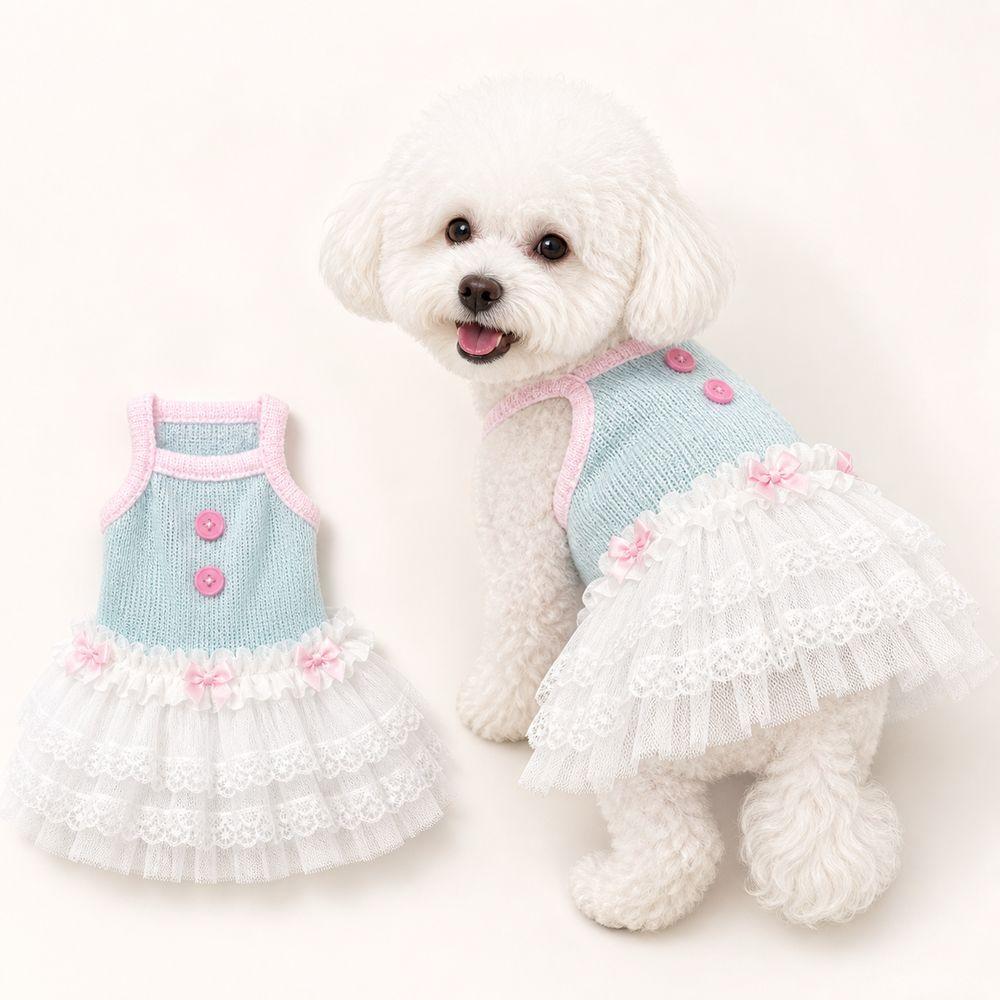 Netted Lace Pet Princess Dress Soft Tulle Dog Puffy Skirt New Dog Vest Pet Everyday Wear