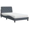 VidaXL Lit avec Matelas, Lit Rembourré avec Coussin de Tête de Lit, Lit Simple, Lit Adulte de Chambre à Coucher Intérieur, 3208641