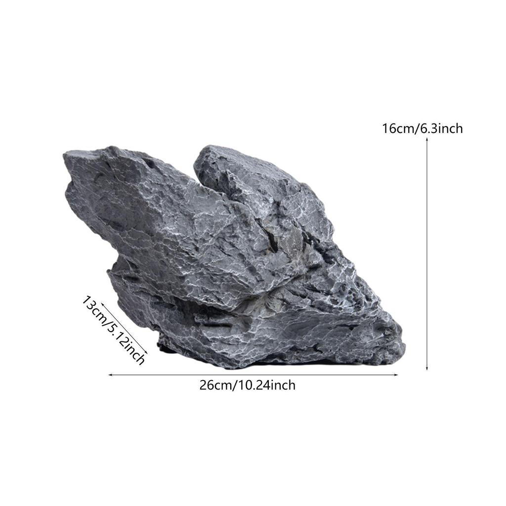 Nep Rots Hoge Getrouwheid Ornament Lichtgewicht Veelzijdig Decoreren Grijze Landschapsrots voor Binnen Stations Aquarium Tuin Hotels