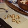Yori Geometric Line Ear Clip Earrings Golden Stainless Steel Holiday Beach Summer Daily Rust Prevention Jewelry New