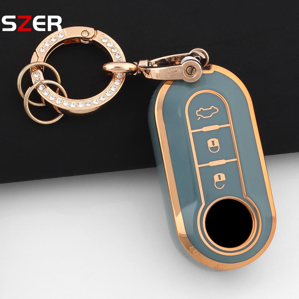 New Tpu Car Key Case Cover For Fiat 500 Ducato Panda 500L Punto Lancia Musa For Citroen Jumper For Peugeot Boxer Protected Fob