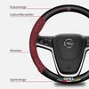 For Opel OPCline ASTRA CORSA INSIGNIA MOKKA VECTRA GTC Tigra Car Carbon fiber Suede Leather Steering Wheel Cover Accessories
