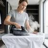 Cordless Handheld Steam Iron 2400W, Adjustable Temperature, Wireless Use