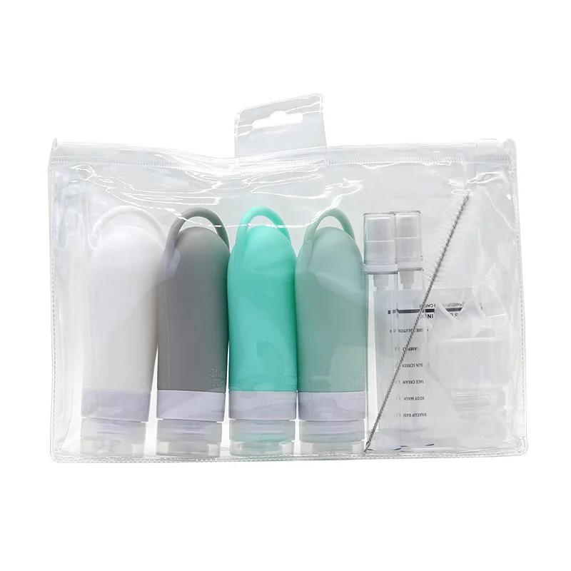 Soft Silicone Refillable Bottles Set Lotion Shampoo Squeeze Tube Container Empty Bottle Travel Botttle Beauty Makeup Tools