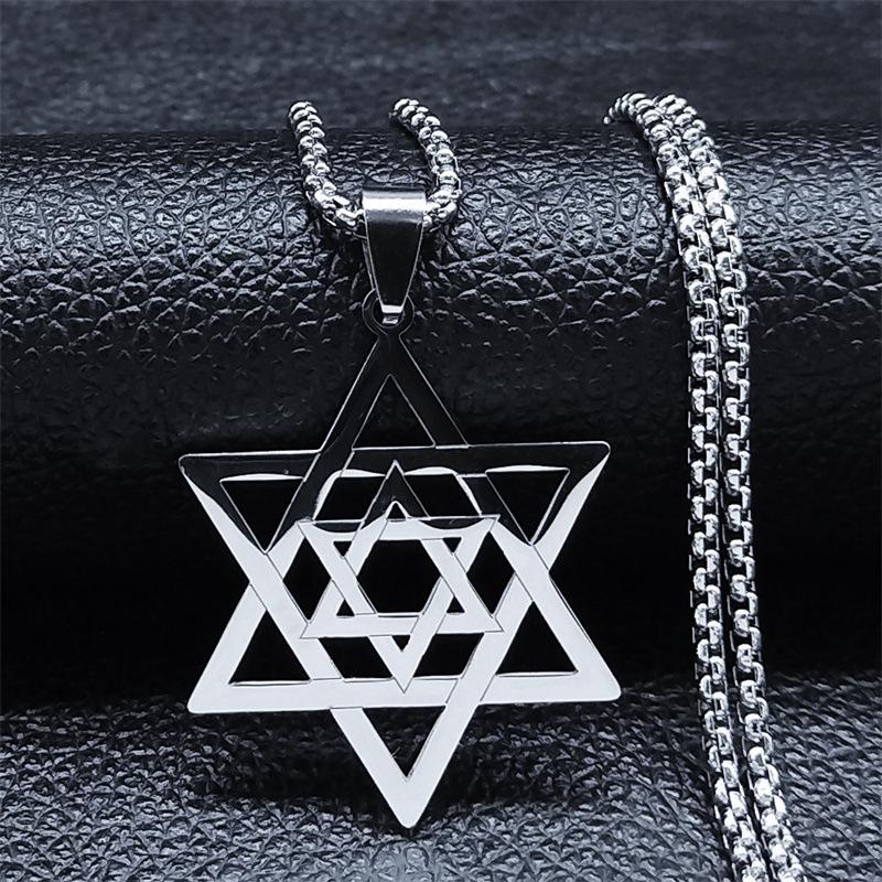 

Подвеска из нержавеющей стали Звезда Давида - Трансграничный иудейский подарок 18K Gold Plated серебряный