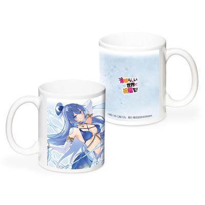 KADOKAWA Blessing On This Wonderful Full Color Mug Aqua Commemorative Costume H96 X W82 X D82mm Ceramic KonoSuba God's World! Ver. Approx.