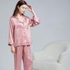Women's Silk Pajama Set: Long Sleeve Two-Piece, 100% Mulberry Silk, Versatile for Home or Outdoors, Spring/Summer Style