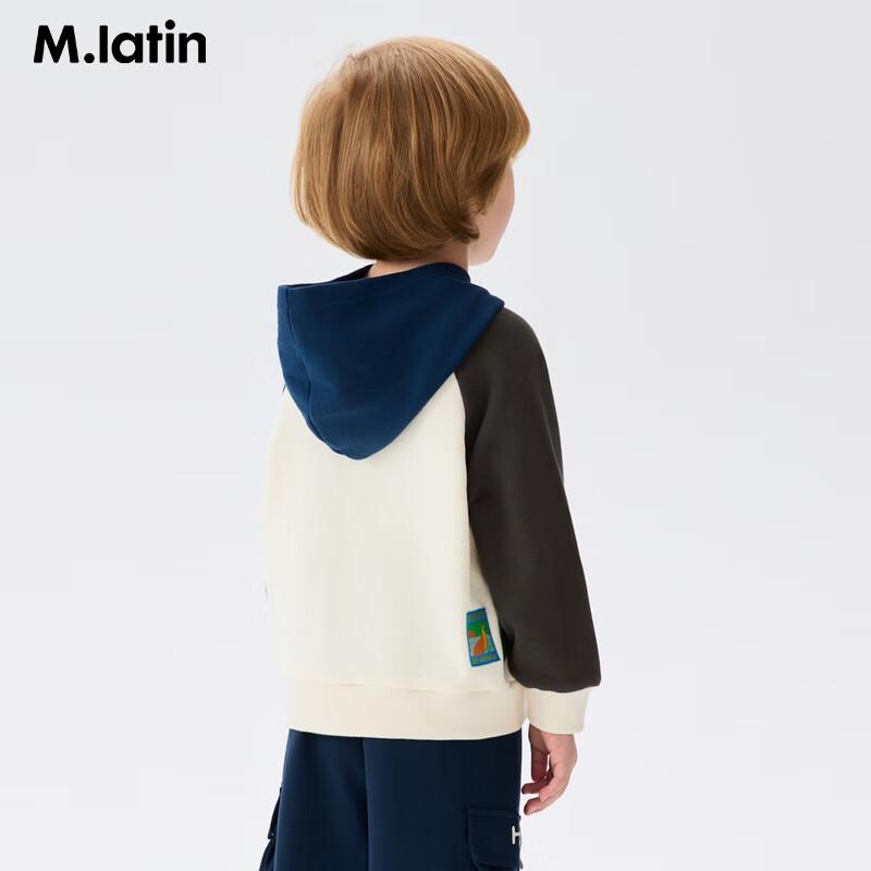 M.Latin Boys  Hooded Sweatshirt with Cartoon Bug Patch 120cm