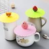 6Pcs Silicone Cup Lid Set Cute Animal Drink Covers Reusable Airtight Mug Cover for Hot/Cold Beverages Dustproof Leak-Proof Cup Sleeves