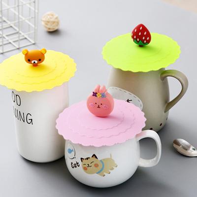 6Pcs Silicone Cup Lid Set Cute Animal Drink Covers Reusable Airtight Mug Cover for Hot/Cold Beverages Dustproof Leak-Proof Cup Sleeves