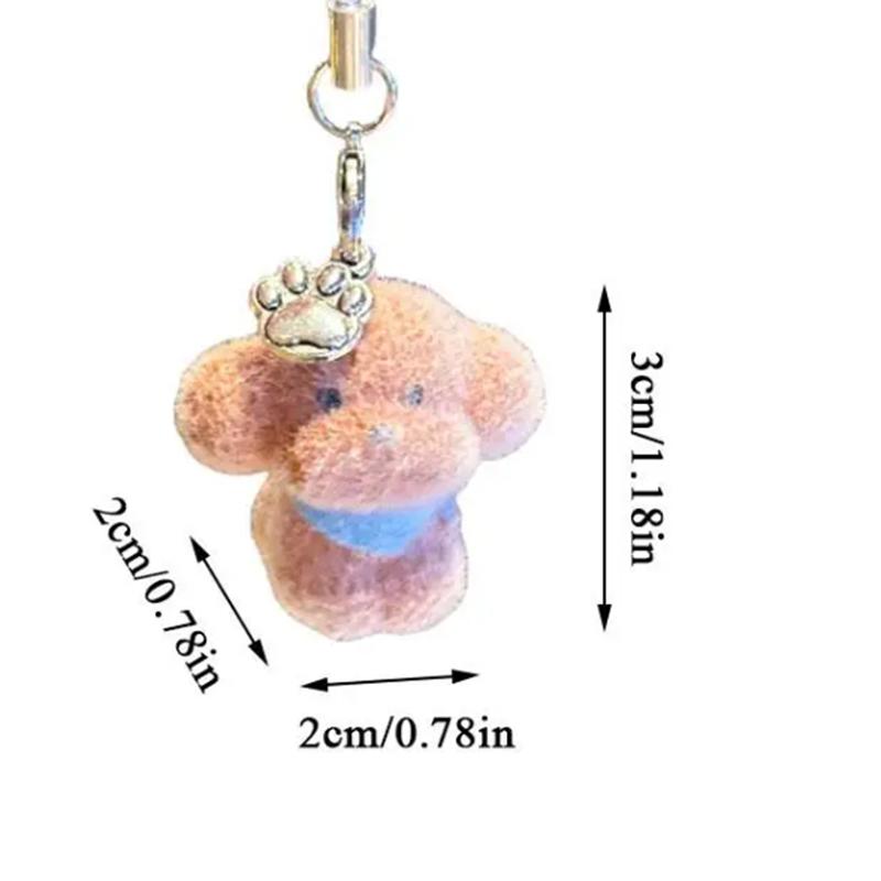 Niedlicher 3D Plüsch Harz Halskettenanhänger Mini Puppe Handy Anhänger DIY Schmuckzubehör