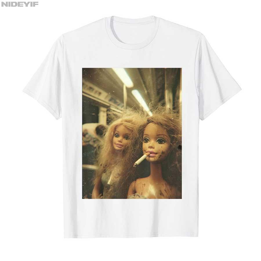 2026New Funny Disgusting Doll Face Meme Smoking Y2K Sarcastic Gift Tshirt for Unisex Women 100 Cotton T Shirts Short Sleeve Tops