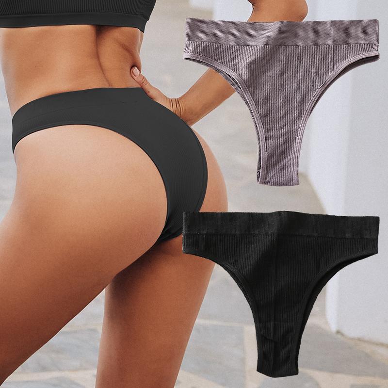

2 шт./компл. бесшовные трусики женские сексуальные бразильские трусики с низкой талией женские однотонные дышащие нижнее белье женское мягкое интимное белье S-M&2pcs