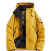 Men's Winter Thiened Cotton Stand Collar Jacket Thick and Loose Down Puffer Bread Sle Coat Warm Urban Casual Long  Zipper Coat