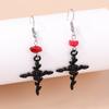 Gothic Metal Love Heart Drop Earrings for Women Steampunk Cross Dangle Earrings Party Jewelry Gifts