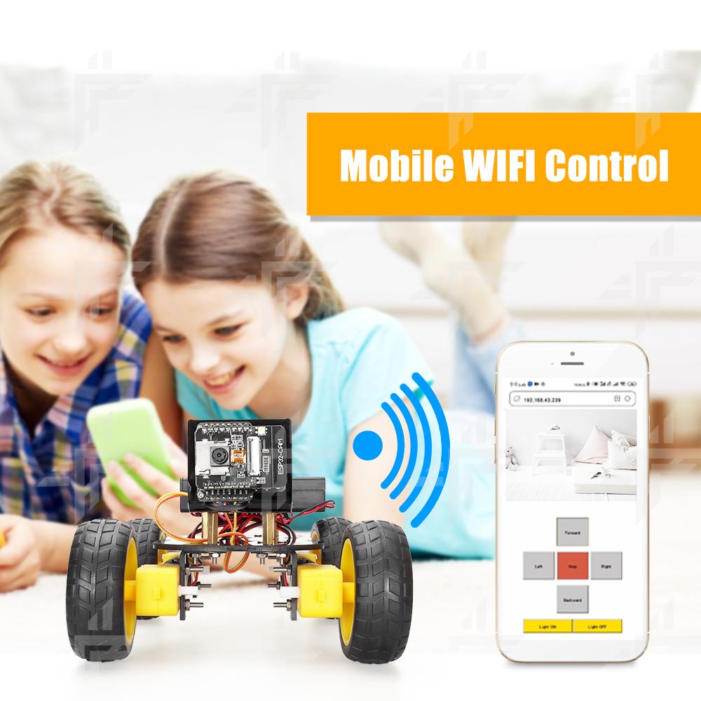 Tscinbuny Smart ESP32 Camera Robot Car Kit Programmable Robot Educational Kit Electronic Kits Robot for Arduino Programming