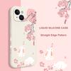 Peach Bunny Phone Case For iPhone 16 15 14 13 12 11 Plus Pro Max Mini X XR XS SE2020 8 7 6 6S Plus Liquid Silicone Cover