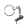 Ornate Gear Keychain Antique Style Punk Pendant Key Holder 30mm Ring