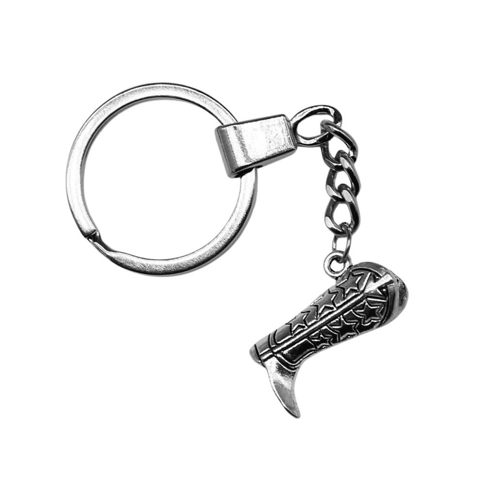 Ornate Gear Keychain Antique Style Punk Pendant Key Holder 30mm Ring