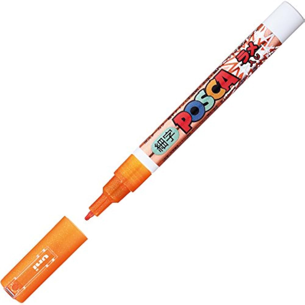 Mitsubishi Pencil Water-based Sign Pen Unipos Caramelized Fine Shape Round Core Orange PC3ML.4, P...
