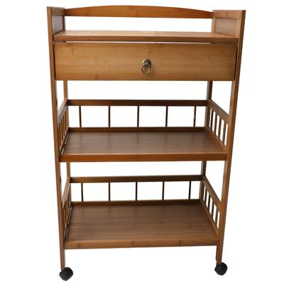 Mobiler Servierwagen Rollender Beistelltisch mit Rädern Mehrzweck-Aufbewahrungsorganisator Kaffeeschrank Sideboard für den Heimgebrauch