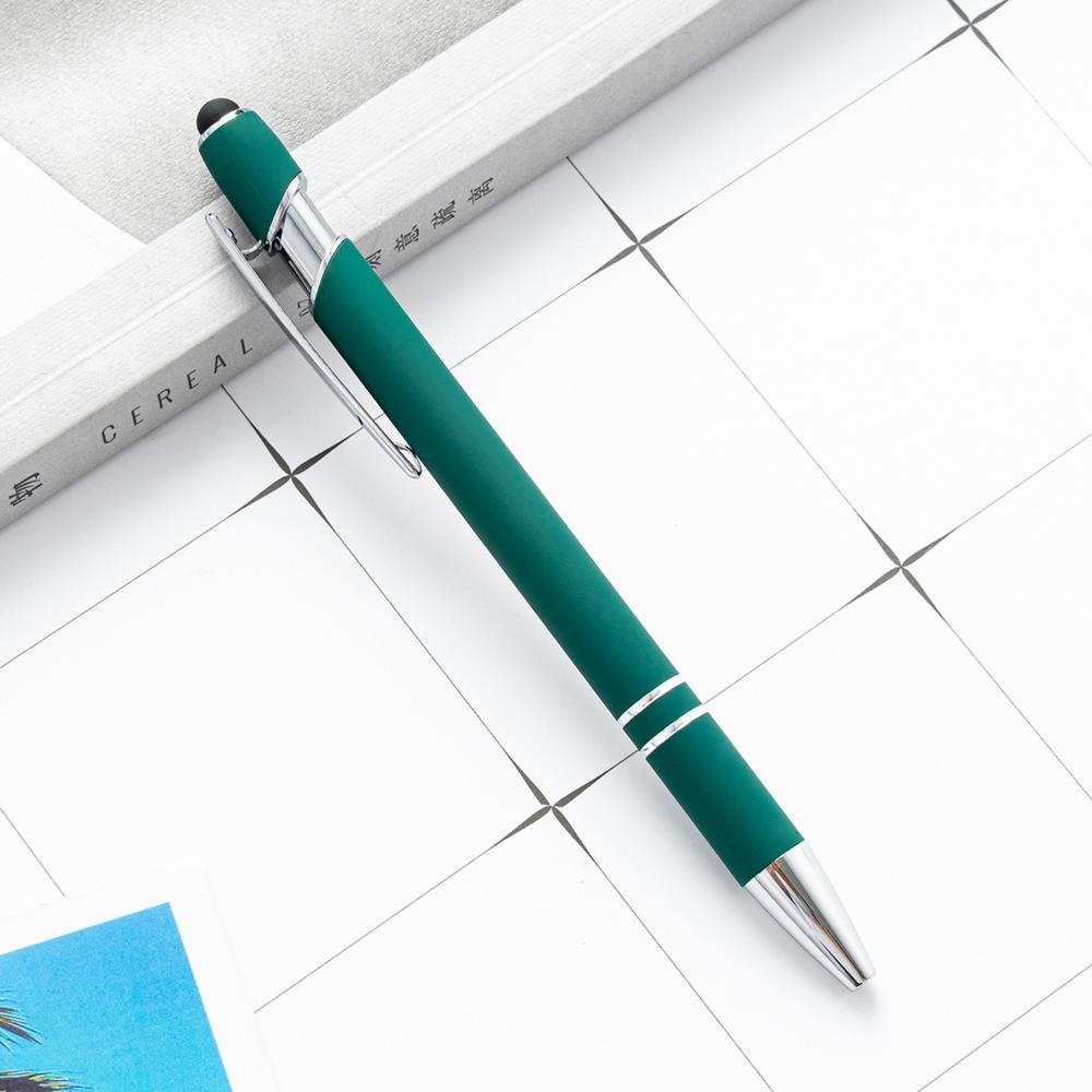 Metal Business Ballpoint 2 In 1 with Universal Touch Screen Stylus Pen School Office Supplies