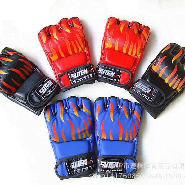 Sagitar Flame MMA Half-Finger Martial Arts & Boxing Gloves