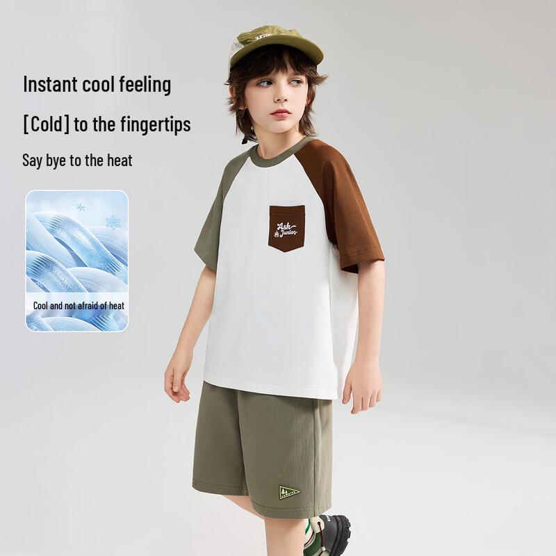ASK JUNIOR Boys  Cool Summer Short Sleeve Shorts Set 150