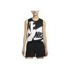 Nike Letter Print Round Neck Mesh Breathable Casual Sleeveless Vest Women tops Black FN2257010