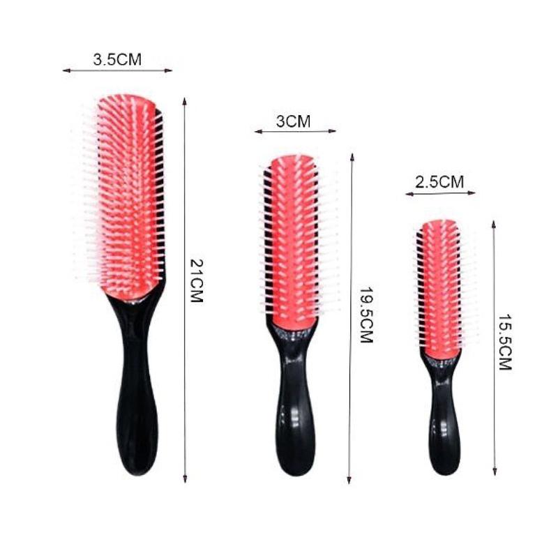 9-Rows Detangling Hair Brush Detangler Hairbrush Scalp Massager Straight Curly Wet Diy Hair Comb Brush