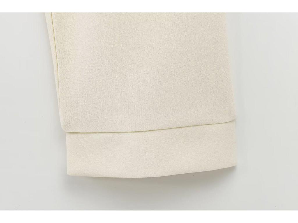 2025 Spring Women's European & American Style Pleated V-Neck Top