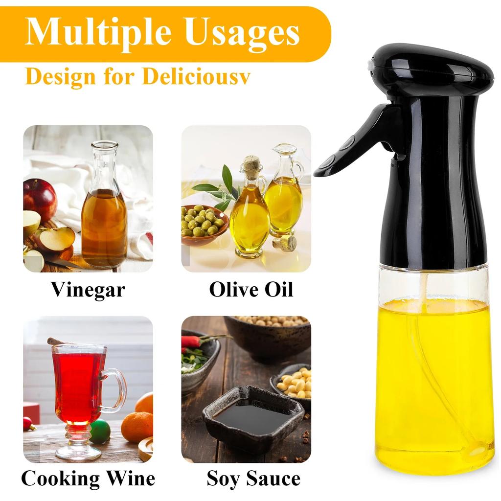 Cooking Baking Barbecue Spray Bottle for Kitchen Cooking BBQ Grilling Roasting 210ml Oil Spray Bottle Vinegar Mist Sprayer