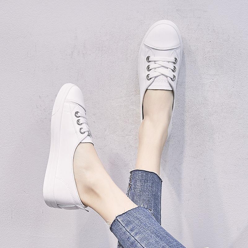 New board shoes ins single shoes shallow mouth breathable leather shoes