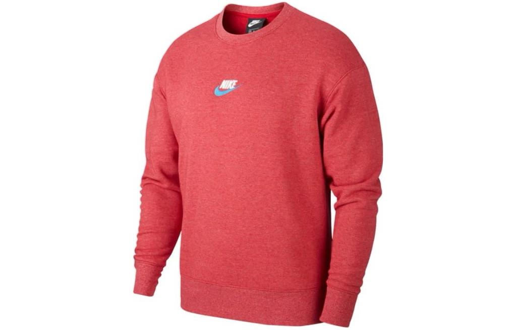 Nike Sweatshirts Men s Red Crew Neck Moderate Regular 928428-687 M