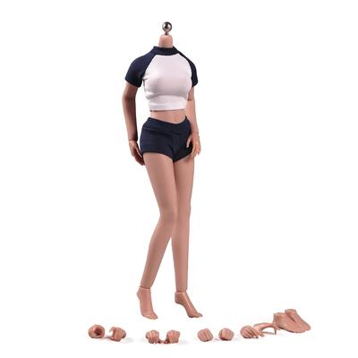 1/12 Scale Female Body, 6-inch Ultra-flexible 22-joint Seamless Female Body Micro Beauty 3D Action Doll, Detachable Leg Model, Suitable for Hobby Coll