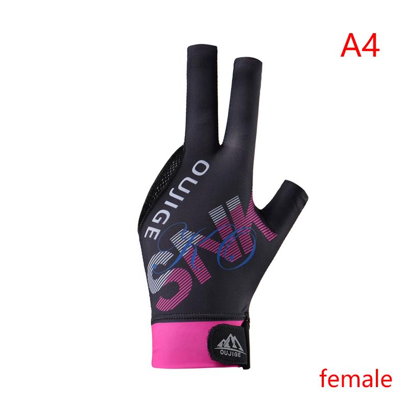 Kulečníková rukavice levá pravá ruka tříprstá kulečníková rukavice odolná proti opotřebení protiskluzové nálepky elasticita kulečníkové tréninkové rukavice