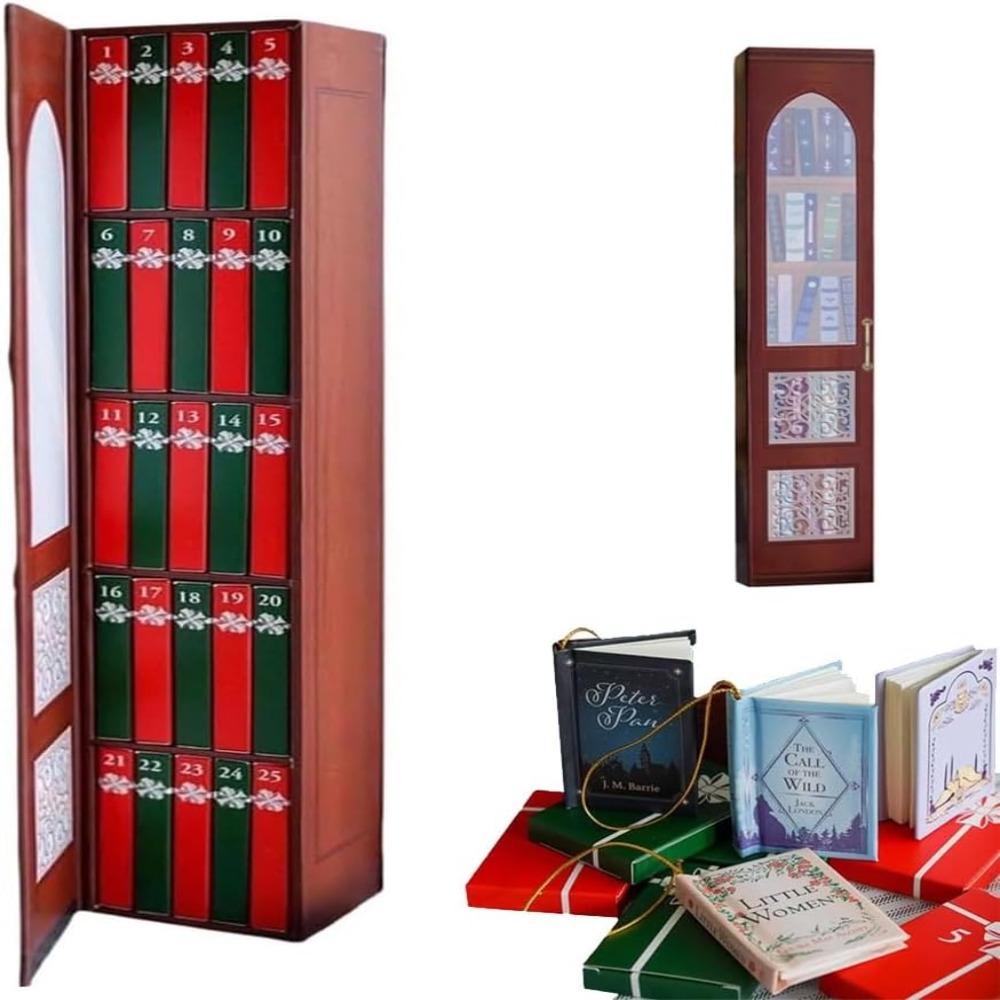 Mini Libro Ornamento Calendario dell'Avvento Libri di Capodanno Libreria Calendario del Countdown di Natale Con 24 Libri Calendario dell'Avvento di Halloween